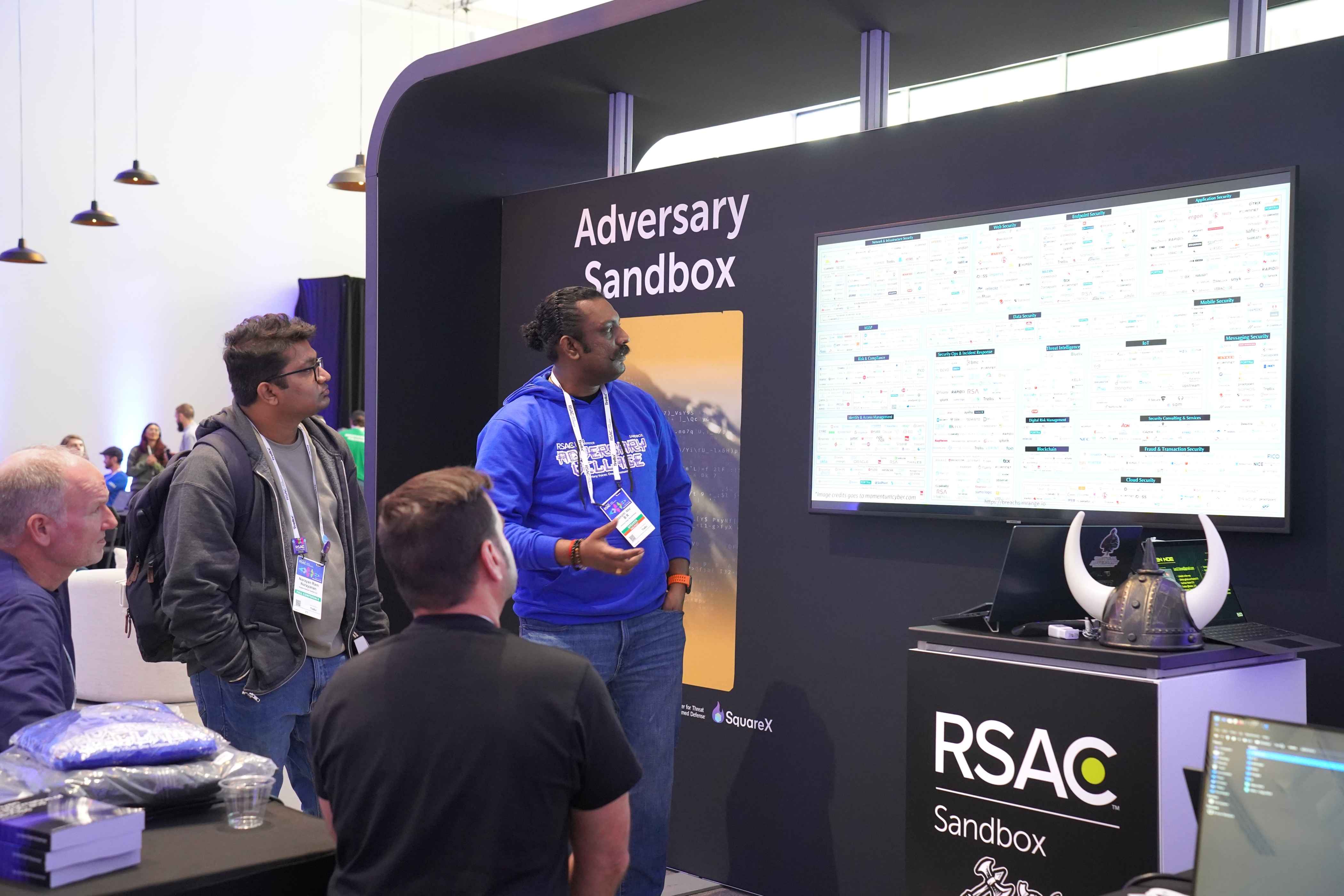 Abhijith B R running the threat actor and ransomware emulation activity at RSAC 2025