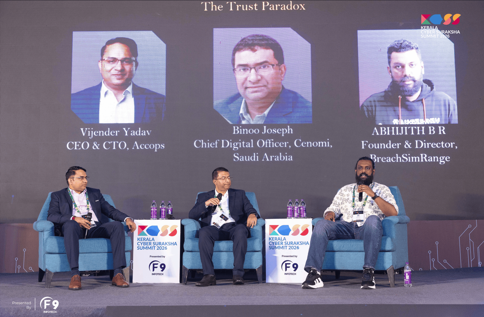 The Trust Paradox panel at Kerala Cyber Suraksha Summit 2026