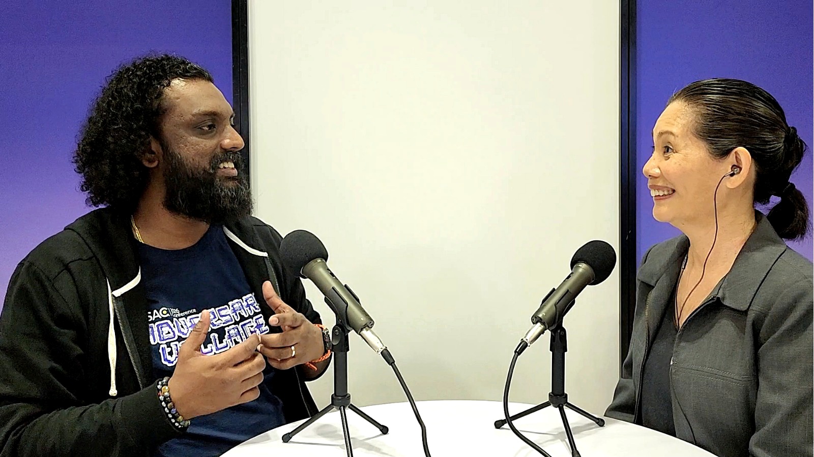 Abhijith B R and Jane Lo recording How Attackers Win in Singapore, 2026
