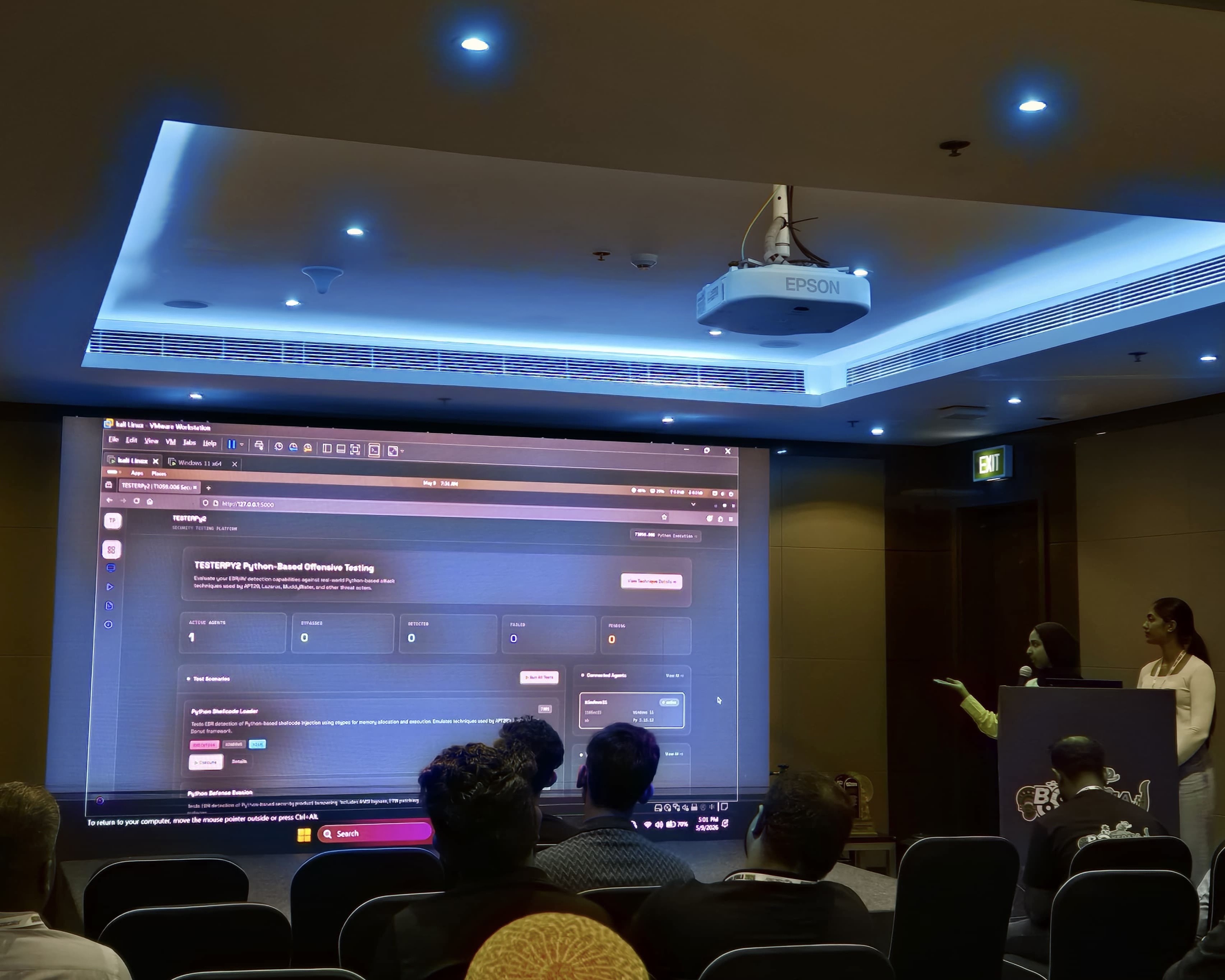 TESTERPy2 talk by Shana Buhaisa and Auria at BSides Kerala 2026